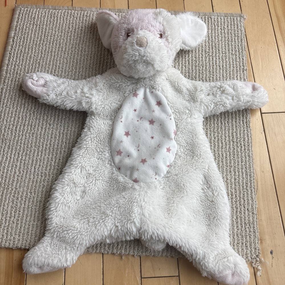 Douglas Baby ROSY Puppy Dog Pink Lovey White Sshlumpie Plush Security Stars